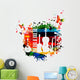 Colorful musical instruments Wall Decal