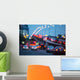 City traffic night blurred Wall Mural