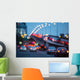 City traffic night blurred Wall Mural