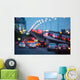 City traffic night blurred Wall Mural