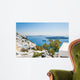 White architecture on Santorini island, Greece Wall Mural