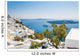 White architecture on Santorini island, Greece Wall Mural