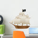 Pirate Ship Vector Illustration Wall Decal