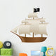 Pirate Ship Vector Illustration Wall Decal