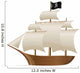 Pirate Ship Vector Illustration Wall Decal