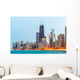 Chicago at dusk Wall Mural