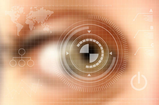 Virtual Tech Screen Infographic Blurred Design Wall Decal