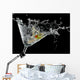 Cocktail with Olive Splash Wall Decal