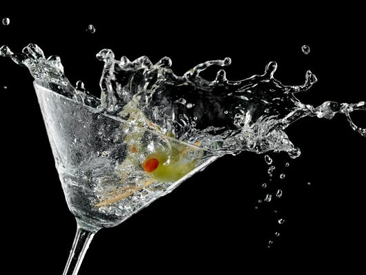 Cocktail with Olive Splash Wall Decal