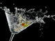 Cocktail with Olive Splash Wall Decal