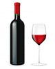 Bottle Of Red Wine With A Glass Wall Decal