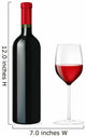 Bottle of red wine with a glass Wall Decal