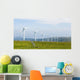 Wind turbines on a wind farm in Galicia, Spain Wall Mural