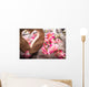 Light  heart on rustic wooden background Wall Mural