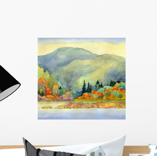 Autumn Lake Wall Mural