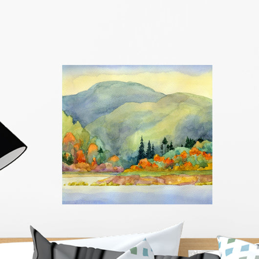 Autumn Lake Wall Mural