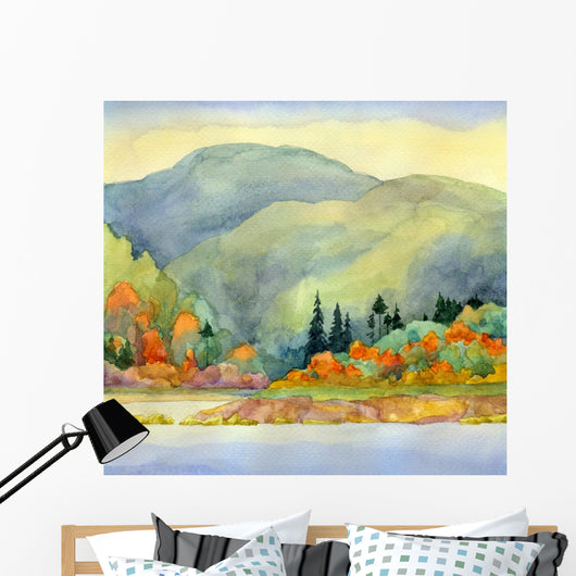 Autumn Lake Wall Mural