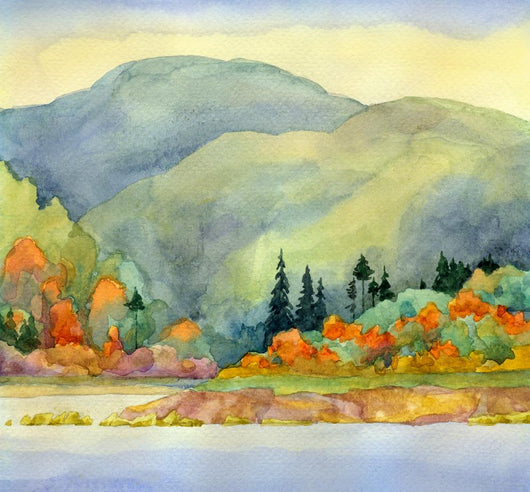 Autumn Lake Wall Decal