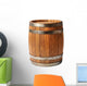Wooden oak barrel isolated on white background Wall Mural