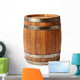 Wooden oak barrel isolated on white background Wall Mural