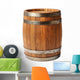 Wooden oak barrel isolated on white background Wall Mural