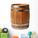 Wooden oak barrel isolated on white background Wall Mural