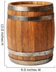 Wooden oak barrel isolated on white background Wall Mural