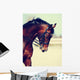 Portrait of a sports horse. Wall Mural