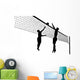 Two Volleyball Players Wall Decal