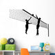Two Volleyball Players Wall Decal
