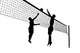 Two Volleyball Players Wall Decal