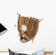 baseball glove and ball isolated on white background Wall Decal
