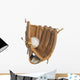 baseball glove and ball isolated on white background Wall Decal