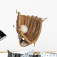 baseball glove and ball isolated on white background Wall Decal