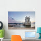 Famous landmark, Tower of Belem, located in Lisbon, Portugal. Wall Mural