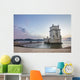 Famous landmark, Tower of Belem, located in Lisbon, Portugal. Wall Mural