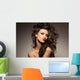 marvelous beautiful brunette posing in the studio - hair styling Wall Mural