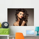 marvelous beautiful brunette posing in the studio - hair styling Wall Mural
