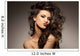 marvelous beautiful brunette posing in the studio - hair styling Wall Mural