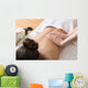Woman Receiving Back Massage in Spa Center Wall Mural