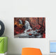 autumn waterfall forest Wall Mural