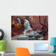 autumn waterfall forest Wall Mural