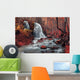 autumn waterfall forest Wall Mural