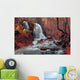 autumn waterfall forest Wall Mural