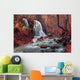 autumn waterfall forest Wall Mural