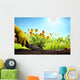 Planting Flowers in a garden Wall Mural