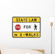 Stop For Pedestrians - Maryland Wall Decal