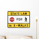 Stop For Pedestrians - Maryland Wall Decal