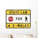 Stop For Pedestrians - Maryland Wall Decal