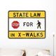 Stop For Pedestrians - Maryland Wall Decal